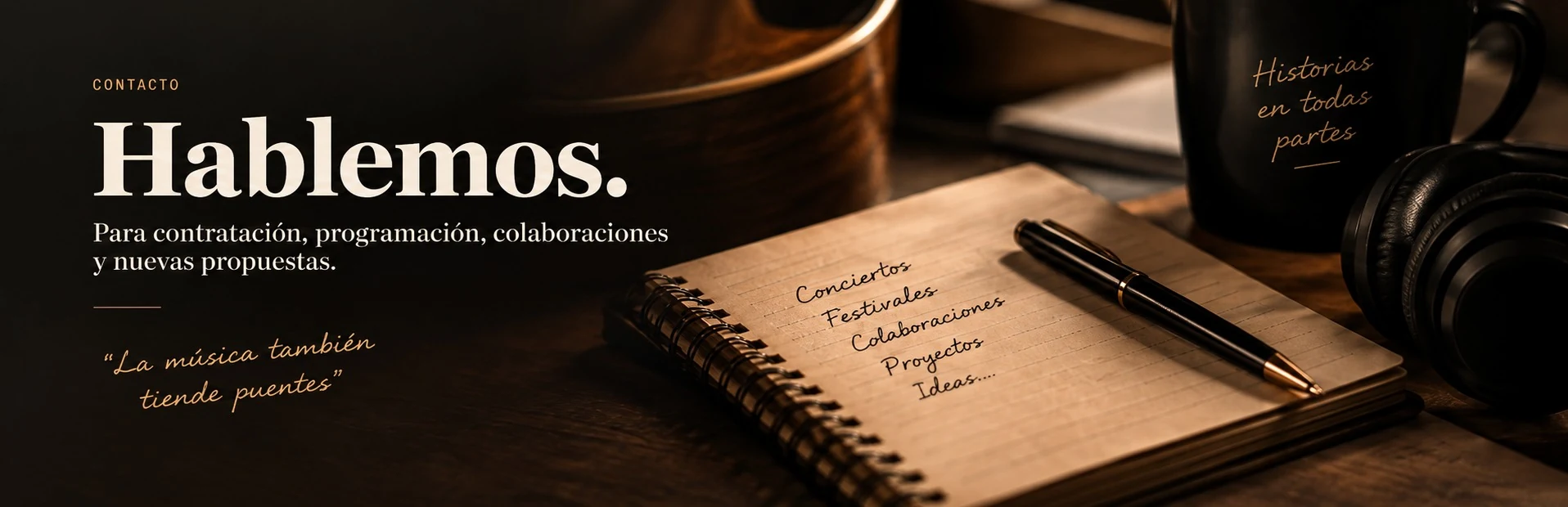 Contacto de Pedro Aldimayo: Hablemos. Para contratación, programación, colaboraciones y nuevas propuestas.