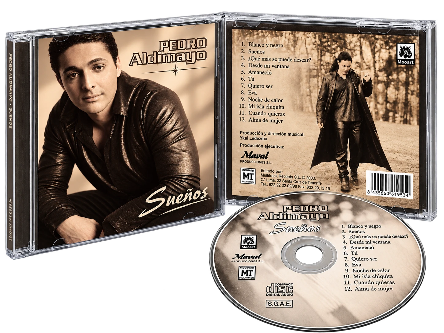 Edición física del álbum Sueños de Pedro Aldimayo